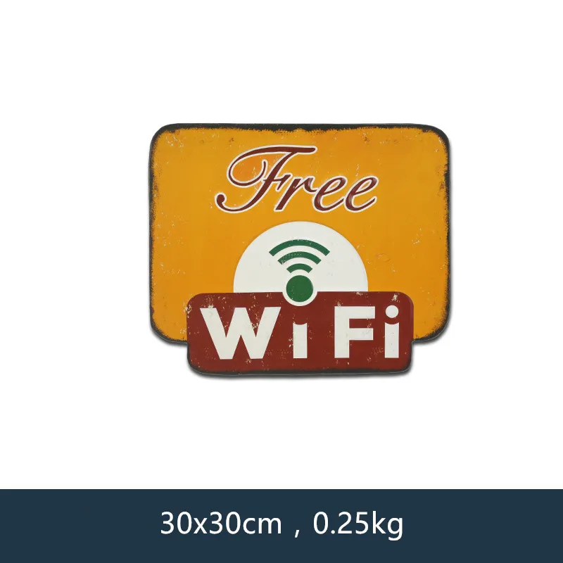 Ретро Wifi металлическая вывеска хот дог тарелка с гамбургером пабом кафе бар дом