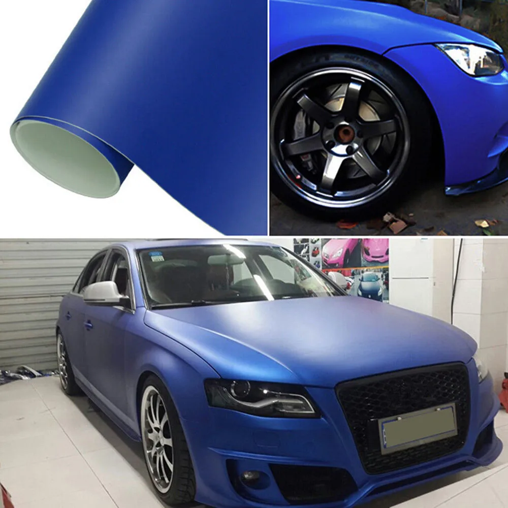 Dark Blue 6" x10ft/1,52x3 м матовая пленка ping виниловая пленка лист наклейка автомобиля Стайлинг обёрточная бумага Мотоцикл Грузовик обёрточная бумага ping фольга - Название цвета: Dark Blue