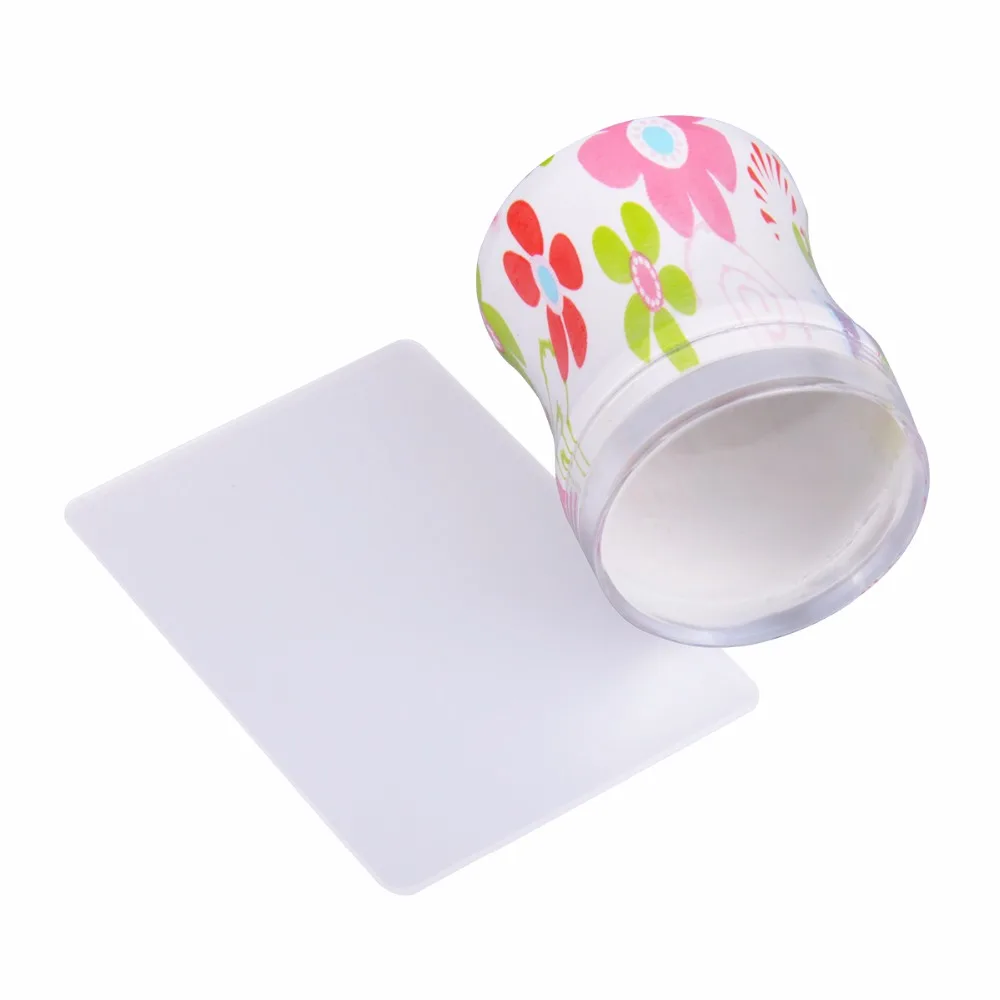 Biutee большой Размеры чистый прозрачные силиконовые нейл арта штамп Ракель с Кепки