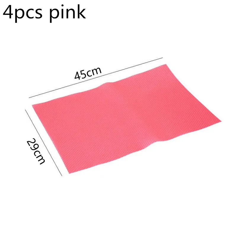 4PCS pink Hoomall 4 шт./компл. холодильник коврик Водонепроницаемый холодильник коврики обрастания плесени влаги 30x44 см обеденным столом коврики - Цвет: 4PCS pink