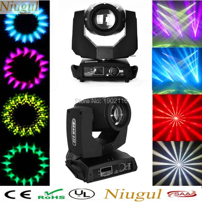 2 шт. подвижный головной светильник Niugul 230 Вт 7R с сенсорным экраном DMX512 клубный