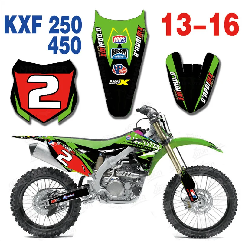 Найклейки на мотоцикл стикеры Графика для Kawasaki KX250F KXF250 KXF 250 450 KX 250F 2013 2014 2015 2016 KX450F