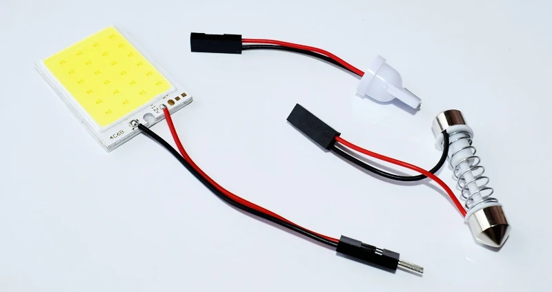Адаптер T10 Festoon Base COB Светодиодная панельная лампочка 24 SMD автомобильный купольный светильник авто внутренняя карта крыша лампа для чтения супер белый DC 12V