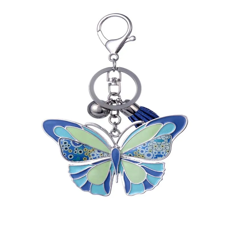 Colorful Butterfly Keychains Enamel Alloy Key Chain Ring Jewelry Trinket Kpop Accessories Keychain for Women Luxury Best-selling | Украшения