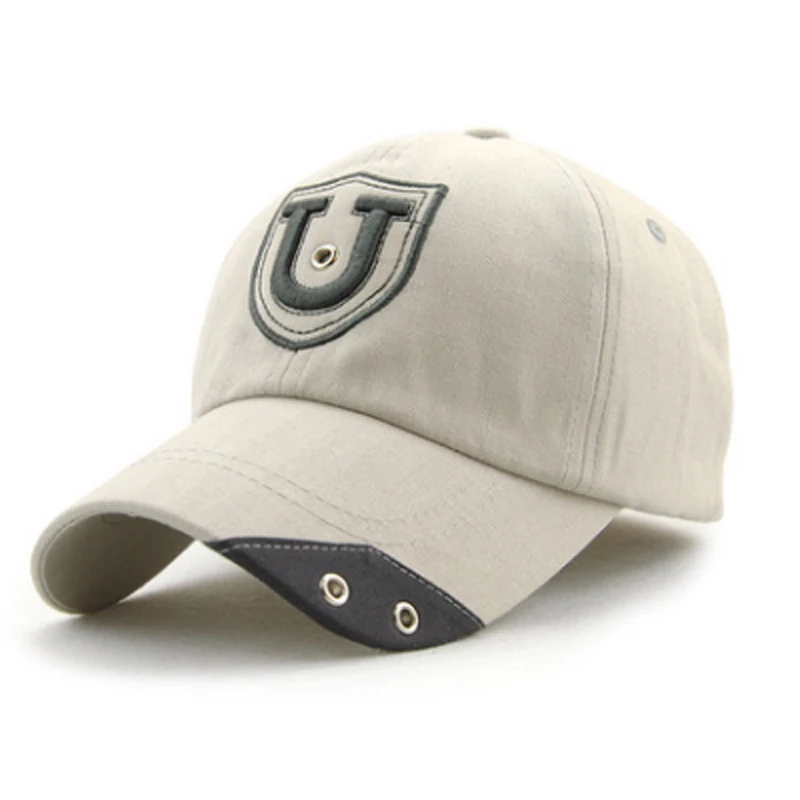 Облегающая одежда из хлопка Снэпбэк кепки бейсболки с буквой U черный ловушка