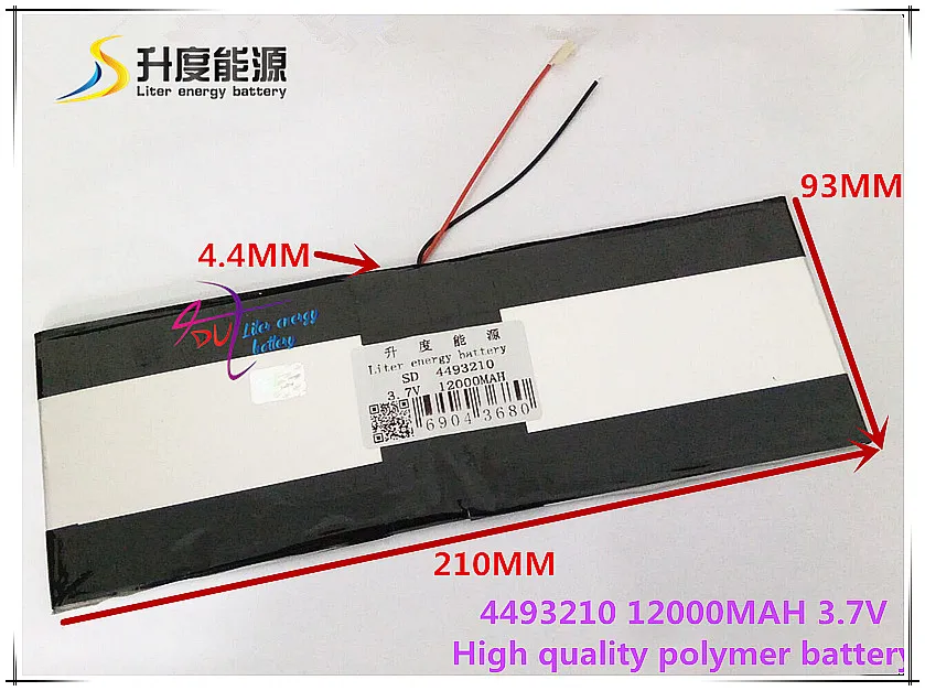 3 7 V 12000mAH SD 4493210 (полимерный литий ионный/литий ионный аккумулятор) для планшетных