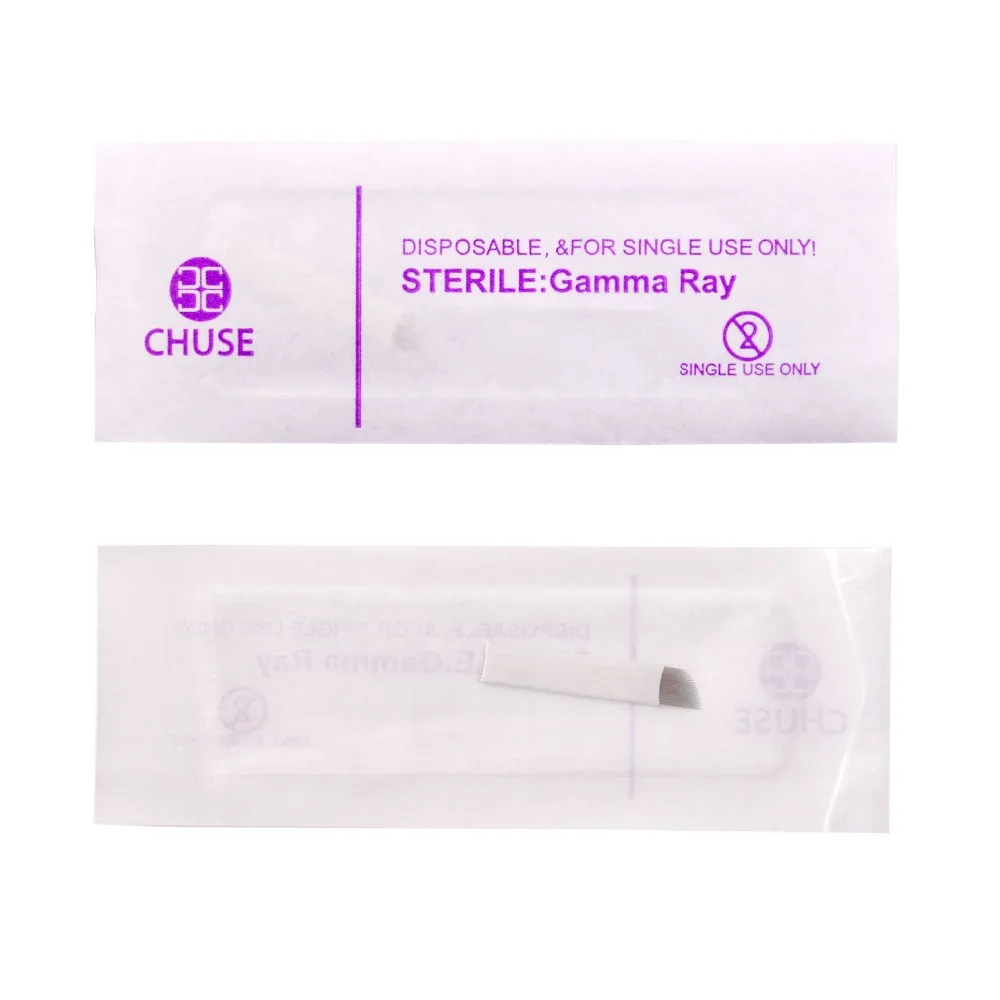 CHUSE Needles Permanent Makeup Eyebrow Tattoo Blades S21 Microblading For 3D Embroidery Manual Pen | Красота и здоровье