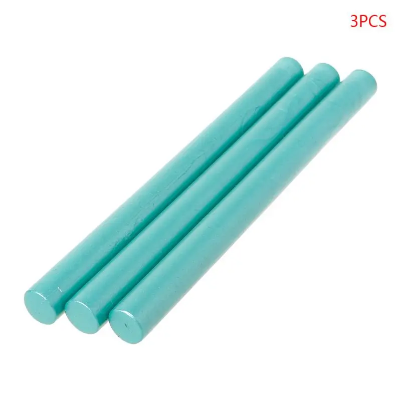 Cyan Blue 3 шт. винтажные уплотнительные восковые палочки для плавления штамп Конверт Приглашение ремесло DIY Инструменты - Цвет: Cyan Blue