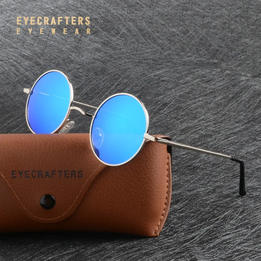 Солнцезащитные очки Eyecrafters в стиле стимпанк круглые поляризационные
