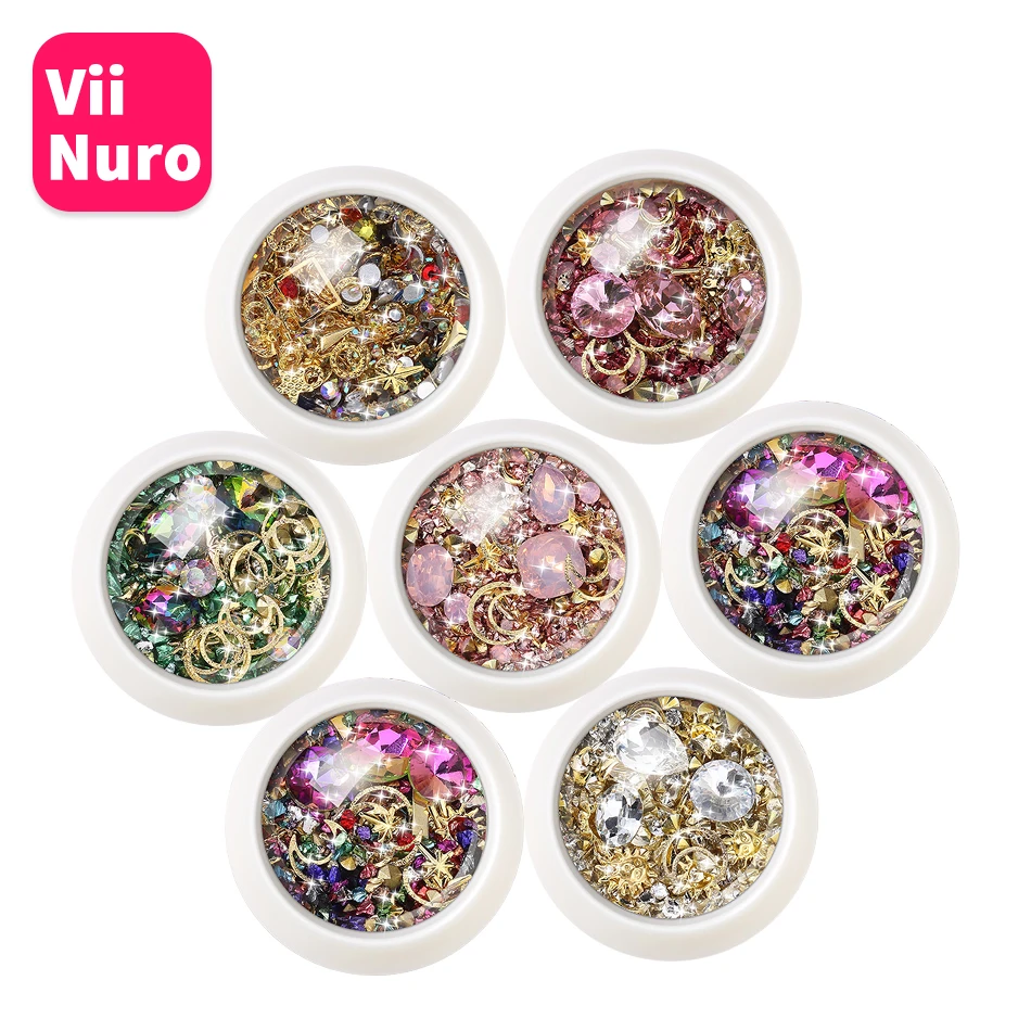 ViiNuro стразы s Mix кристаллы для ногтей Стразы Украшение 3D дизайна DIY аксессуары