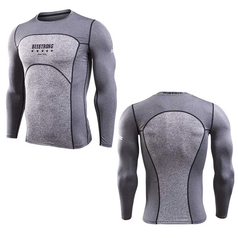 Мужская быстросохнущая тренировки в зале Топ тройник спортивные Леггинсы для