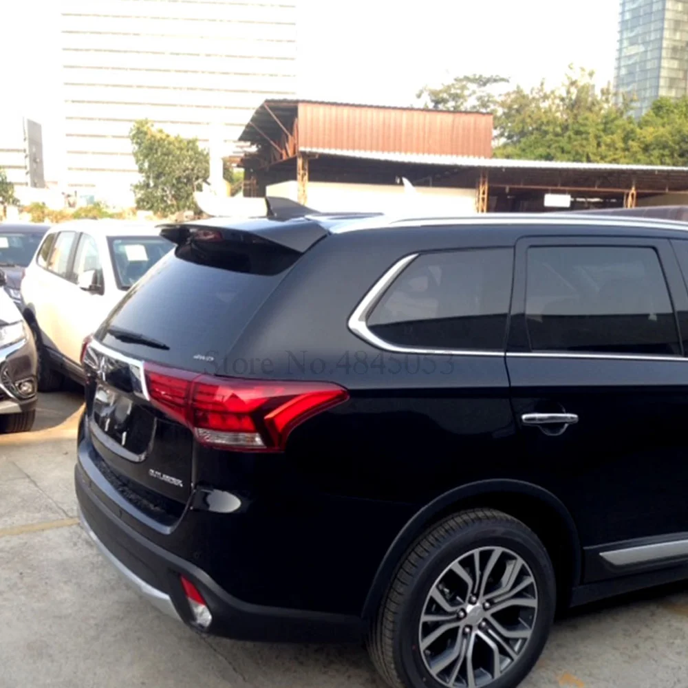 Для Mitsubishi Outlander 2013 до черный Спойлер ABS пластик Неокрашенный Грунтовка задний багажник спойлер крыло автомобиля Стайлинг