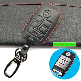 B style 4 button Горячая Распродажа, автомобильный кошелек для смарт-ключа, автомобильный чехол из натуральной кожи для ключей, кожаные чехлы для ключей для Kia Optima K5 Sportage, 3 кнопки дистанционного управления - Название цвета: B style 4 button