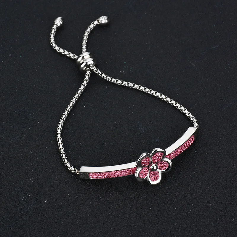 Женский браслет с цветами ELSEMODE из нержавеющей стали 316L цепочкой золотого цвета