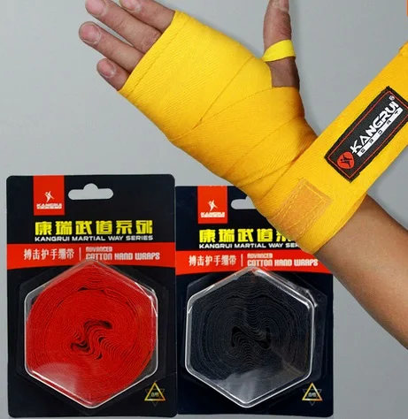 Hot sale 5cm width training fighting muay thai MMA boxing bandage hand wraps 2.5 meters length 2pcs Taekwondo Gloves Wraps |