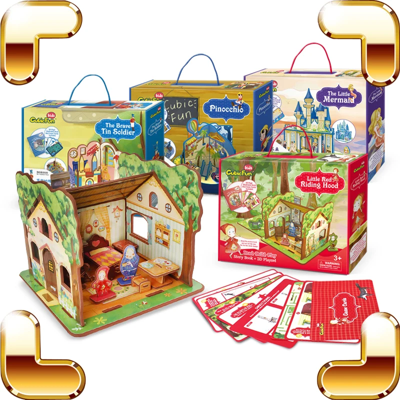 Подарок на день ребенка сказочное время 3D пазлы модель серия рассказов детские