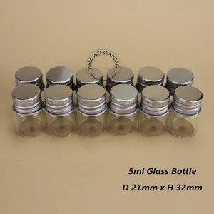 48 шт.лот оптовая продажа высокое качество 5 мл стеклянная бутылка образец флакон 5g переносной мини стеклянные бутылки с алюминиевой крышкой женская косметичка