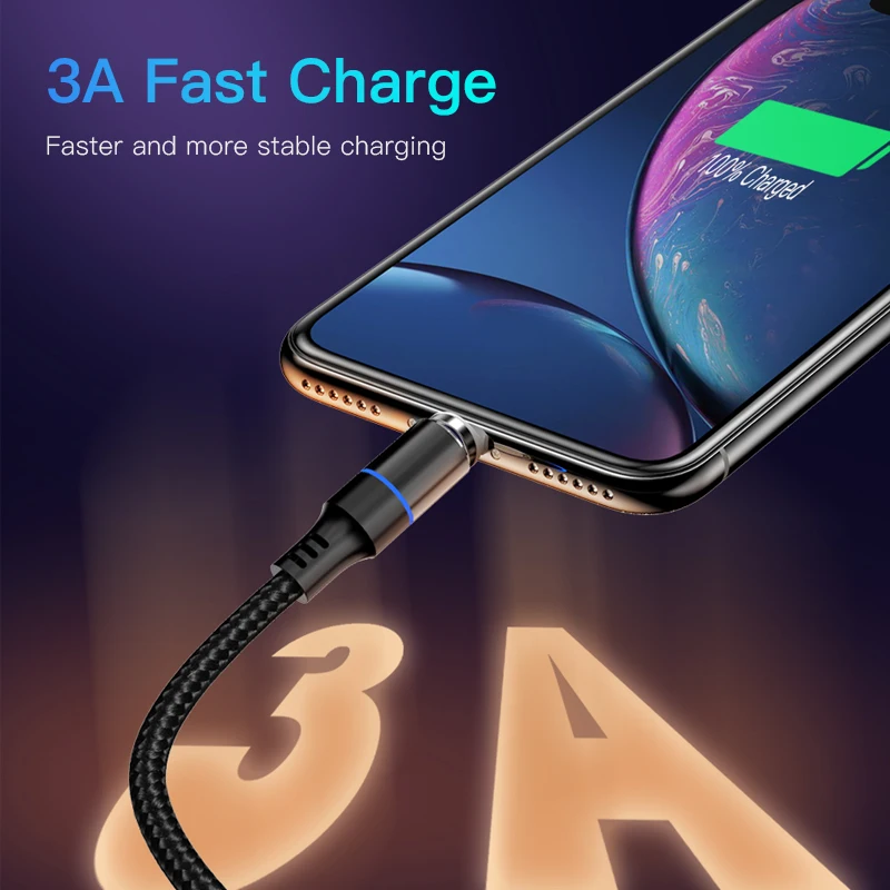 ! ACCEZZ 3A Магнитный кабель для быстрой зарядки и синхронизации данных Micro usb type C