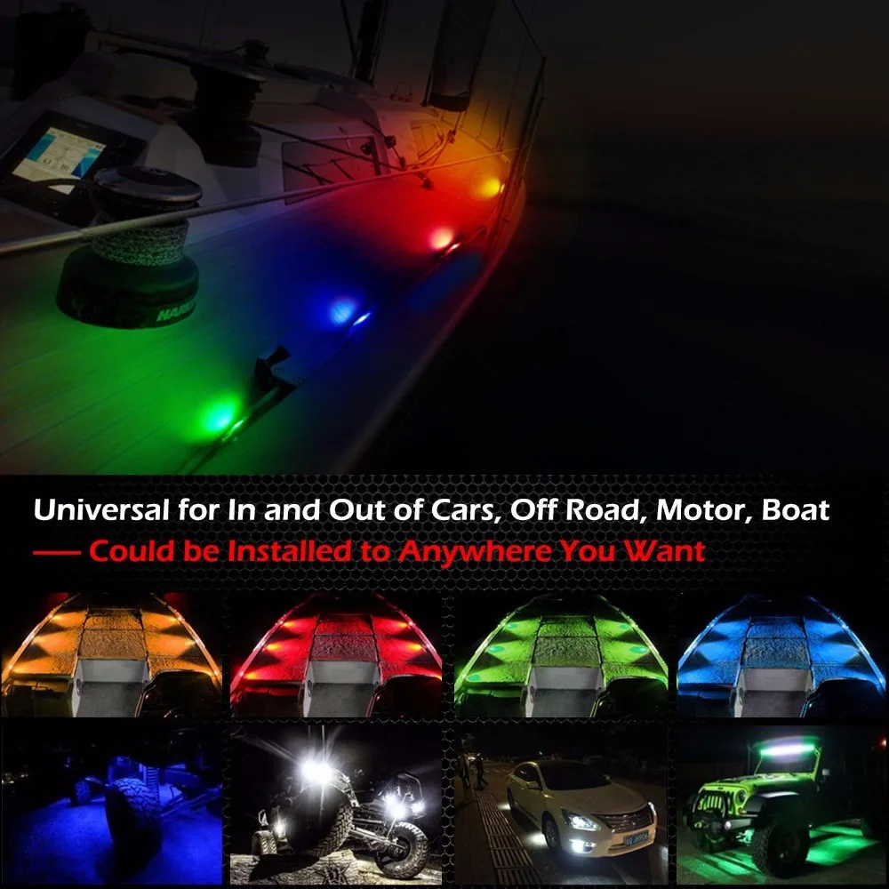 2018 8 подсветки разноцветный RGB светодиодный светильник с Bluetooth-контроллером