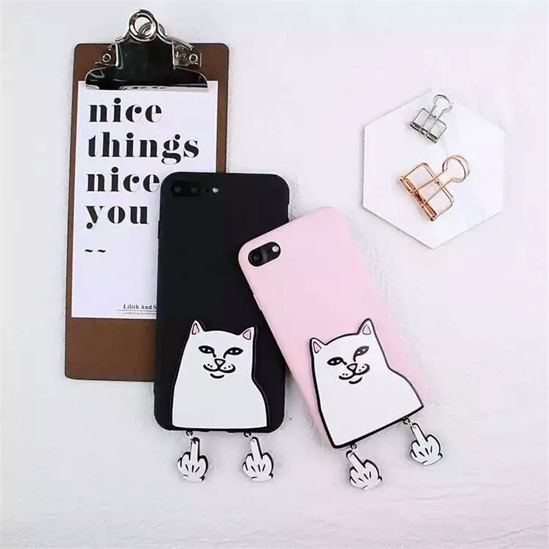 Xingyuanke 3D чехол для Meizu M6 Note Забавный мультфильм средний палец кошка Coque meilan