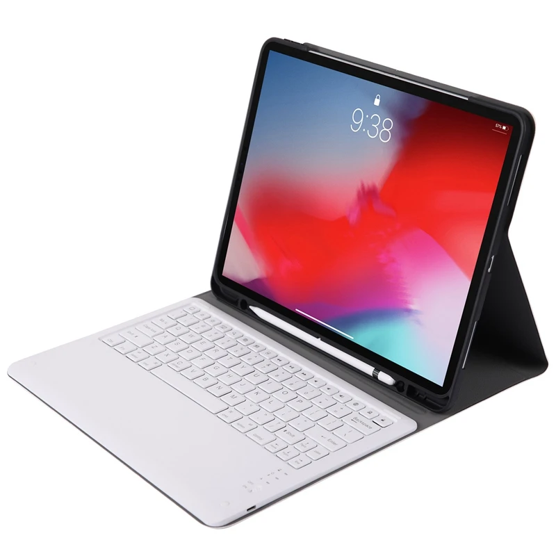 Чехол с клавиатурой для Ipad Pro 12,9-Беспроводная Клавиатура Чехол/крышка [автоматическое Пробуждение/сон] [Apple Pencil Charging Suppor