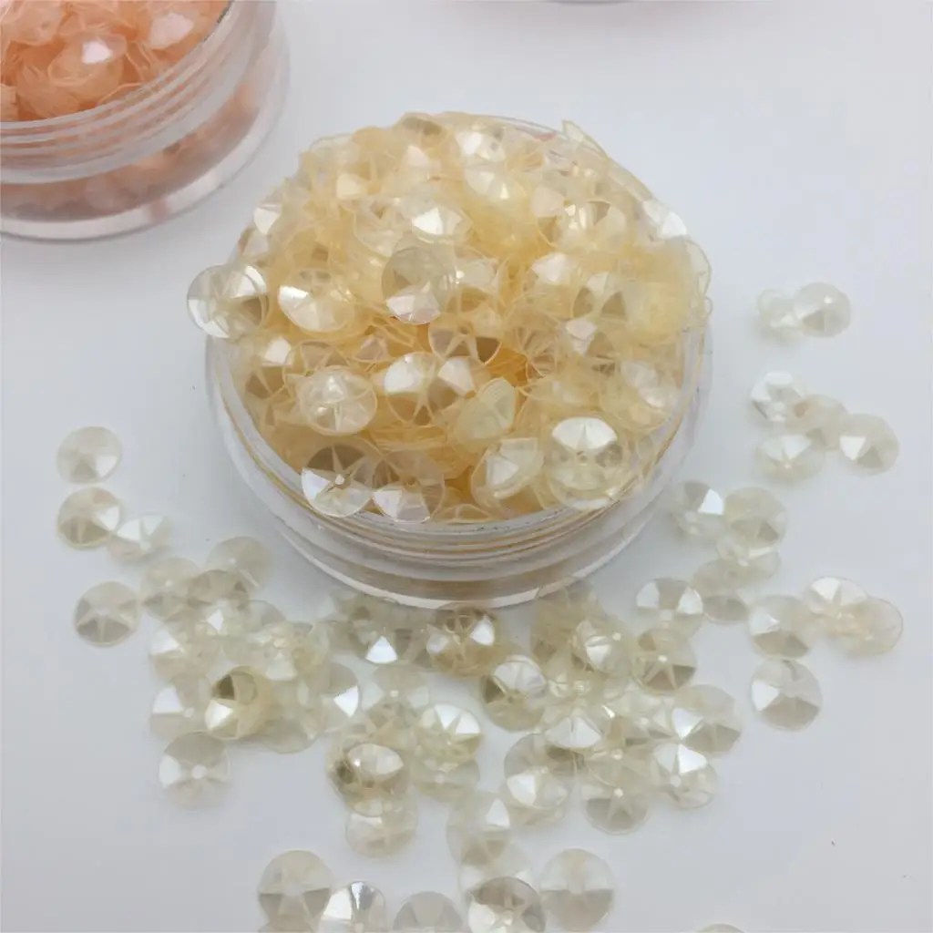 Light Yellow 50 г 6 мм Глубокая чаша, блестки, круглые Блестки, украшения для рукоделия, аксессуары для рукоделия, Кристальные Розовые Желтые конфетти, блестки - Цвет: Light Yellow