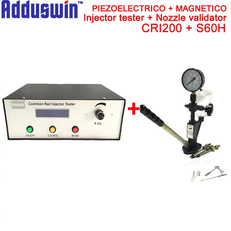 Adduswin CRI200 инжектор Common Rail тестер с пьезофункцией+ S60H сопло валидатор тестер инструмент