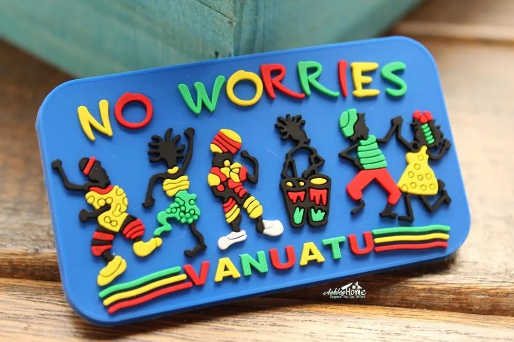 Не беспокойтесь в Вануату туристический сувенир для путешествий Искусственная