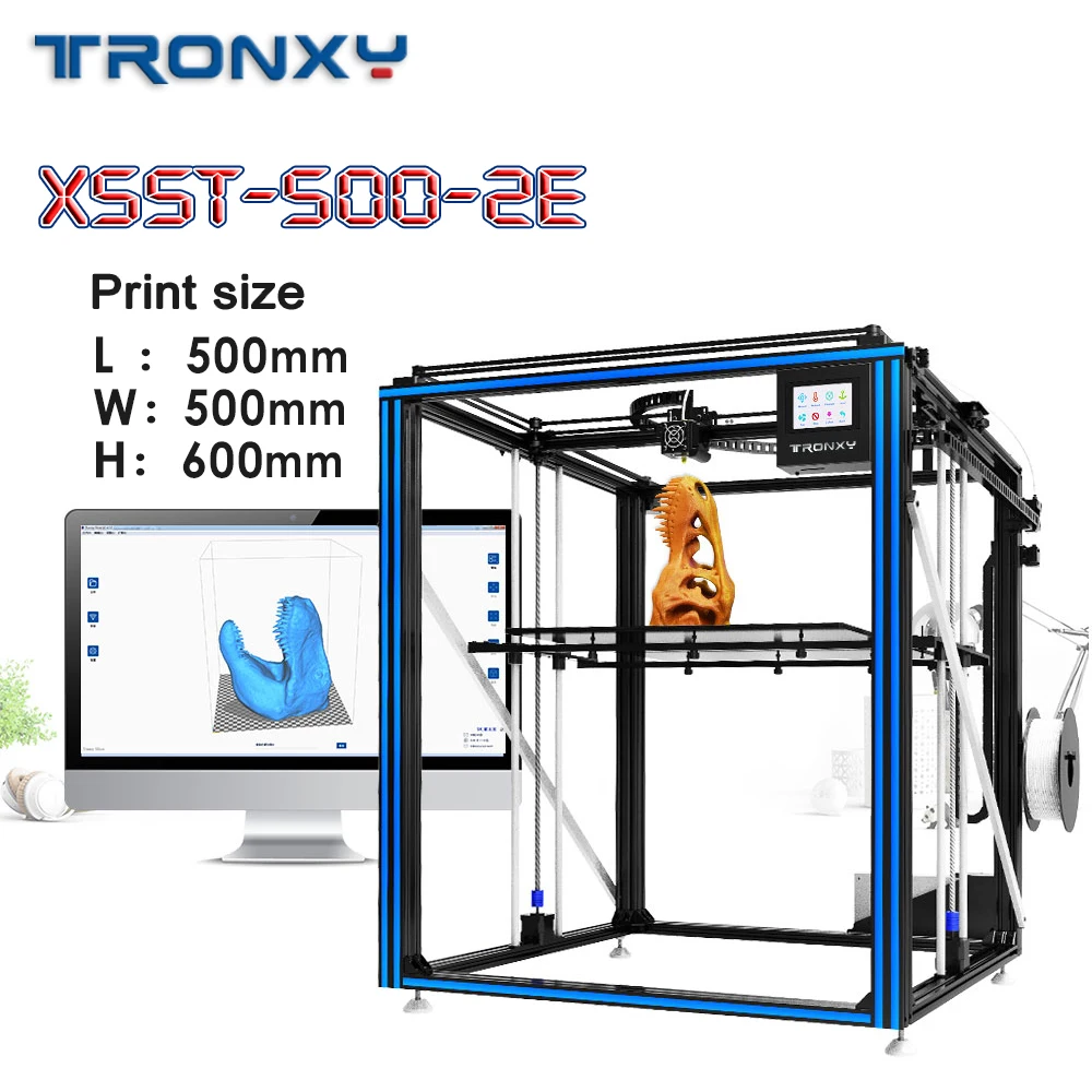 Tronxy 3D принтер X5ST-500-2E большой плюс размер сенсорный экран TFT 3d высокая точность