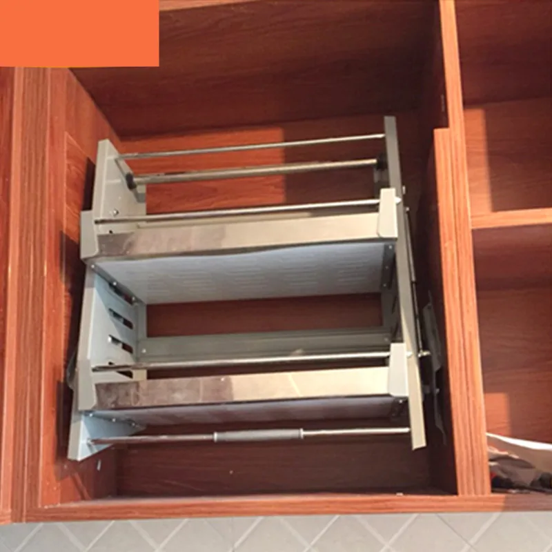 Подъемная кухонная корзина с ящиками для хранения кухонный шкаф из нержавеющей