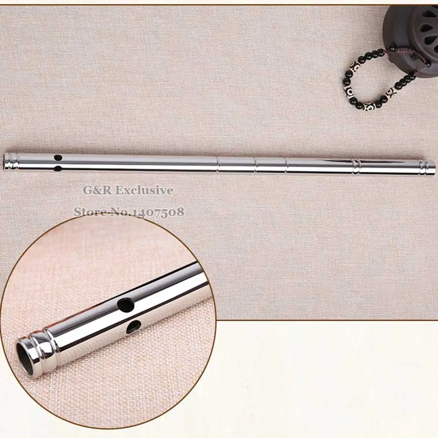 Китайская флейта из нержавеющей стали прозрачный музыкальный инструмент Dizi Flauta