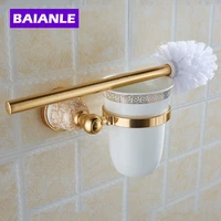 baianle european style alumnium ceramics toilet brush holdergold plated toilet brush bathroom products bathroom accessories