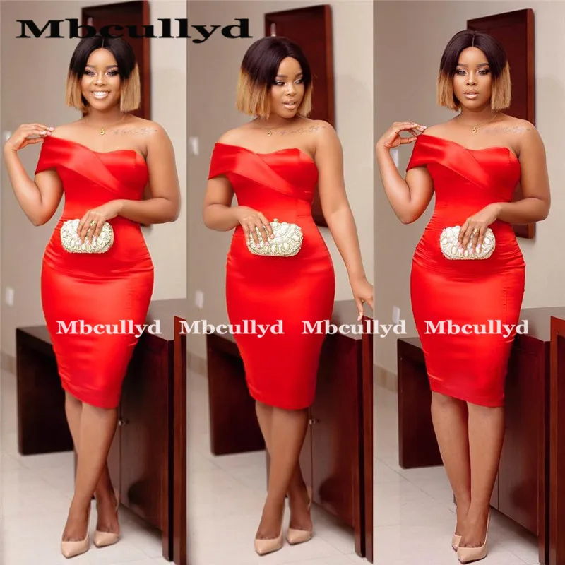 Женское короткое платье для выпускного бала Mbcully красное коктейльное до колена с