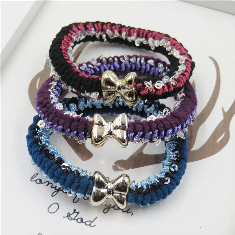 10 шт./лот новинка галстук-бабочка высокоэластичные повязки для волос Игрушки