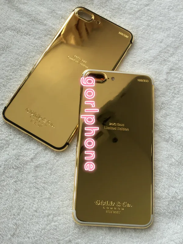 Хорошее качество шасси задняя дверь задняя крышка для iphone 6, 6 S, 6 S p, 7,7 p 24K золото батарея Дверь средняя рамка Корпус+ инструмент