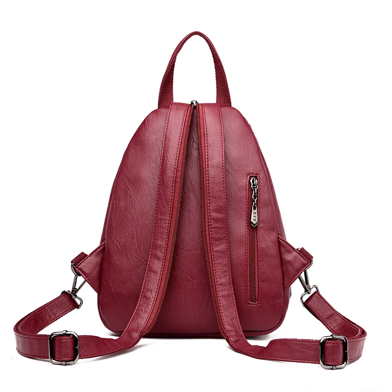 Женский кожаный рюкзак Sac a Dos винтажный для путешествий девушек 2019|Женские