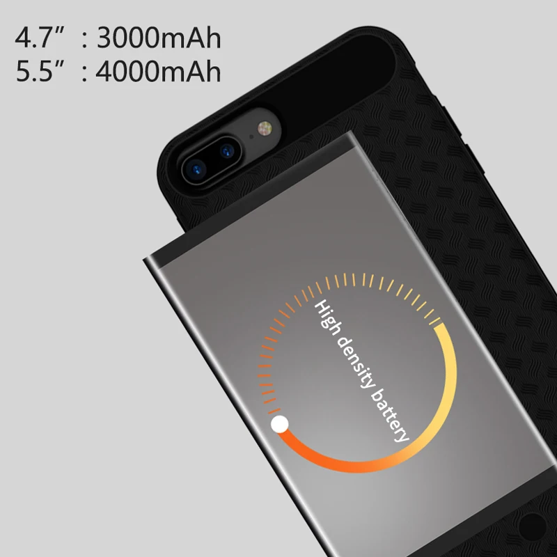 3000/4000 мАч Внешний аккумулятор для телефона для iphone 8 Plus чехол для зарядного устройства для iphone 6 6s 7 Plus чехол для зарядного устройства чехол для зарядки