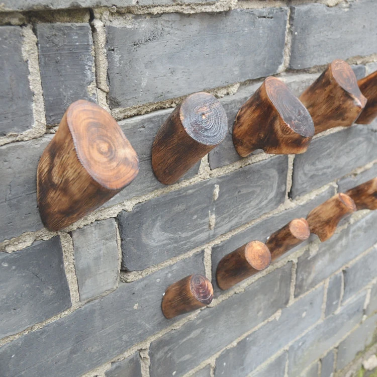 4 шт./компл. настенный крючок из натурального дерева для ванной кухни вешалка