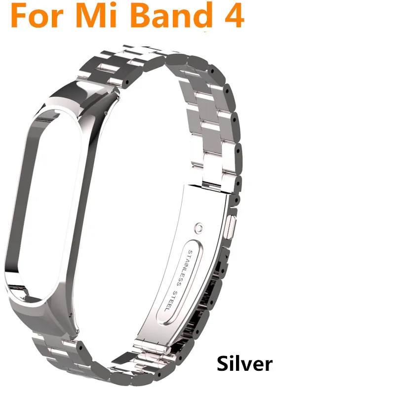 Mi band 3 mi band 4 сменный металлический ремешок на запястье браслет из нержавеющей стали браслеты mi Band 3 ремешок для Xiaomi mi band 4 - Цвет: Strap For mi band 4