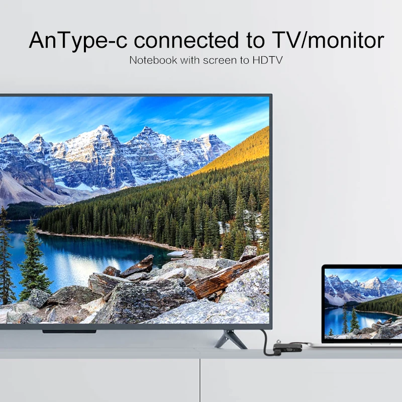 HDTV OTG кабель для USB C HDMI VGA 3,5 мм адаптер Тип C к HDMI 4 к цифровой для аналоговые аудио и видео адаптер для ПК ноутбук планшеты