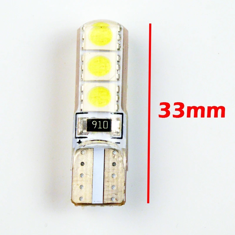 Flytop T10 194 W5W 6SMD 5050 силиконовая оболочка светодиодные лампы Canbus автомобильные LED 1