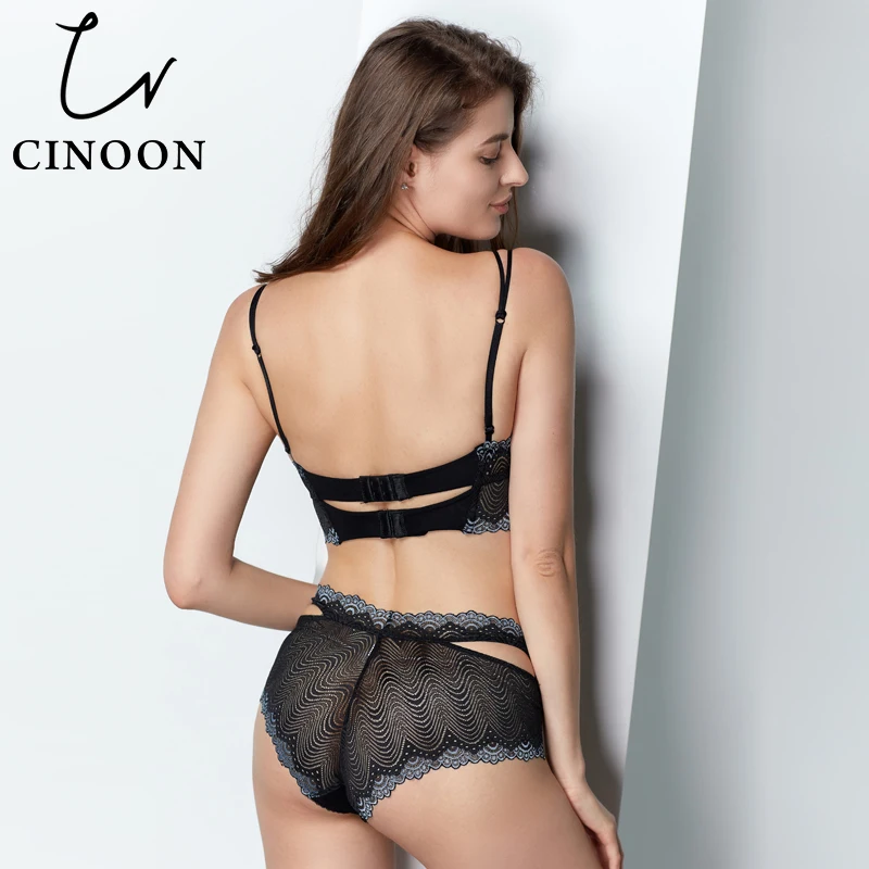 CINOON, новинка, Модный женский сексуальный бюстгальтер, набор, цветочный ободок, ультра-тонкий кружевной бюстгальтер без косточек, женское нижнее белье, набор, мягкое, удобное нижнее белье