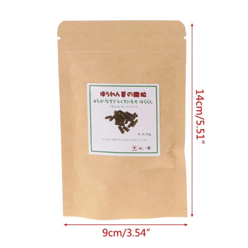 35 г Хрустальная красная креветка еда аквариумный аквариум натуральный шпинат