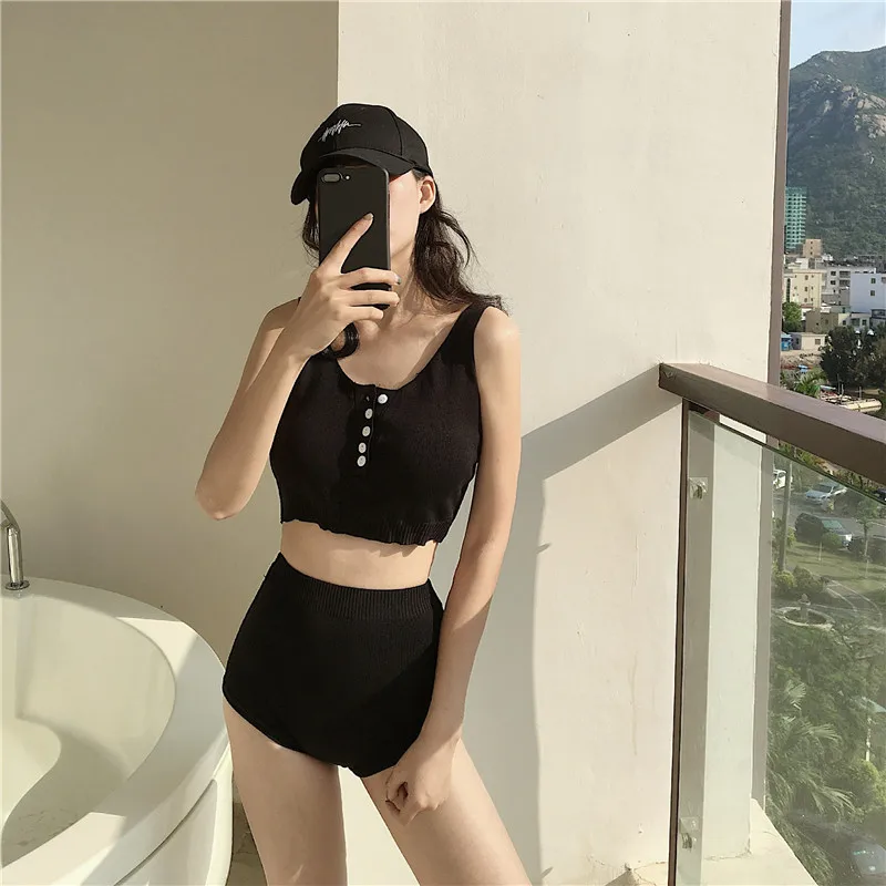 

2020 Summer style Fashion suit women suits High Quality Party Two Piece Sets Knit Tank Tops and pencil Skirts sexy 2 piece set