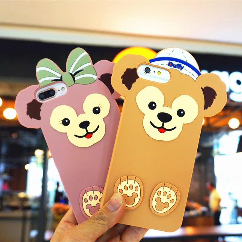 For iPhone 8 8Plus Cute Duffy Bear soft Case Cartoon shelliemay Cover Shell for XS max XR X 6 6S 6SPlus 7 7plus case |