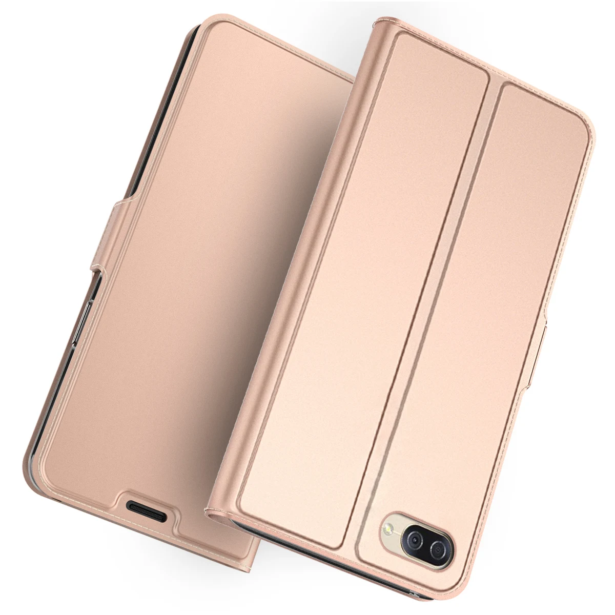 Rose Gold Для Asus ZenFone 4 Max ZC520KL ZC554KL Max Pro M1 ZB602KL кожаный чехол-книжка с подставкой для ZenFone 5 ZE620KL чехол со слотом для карт - Цвет: Rose Gold
