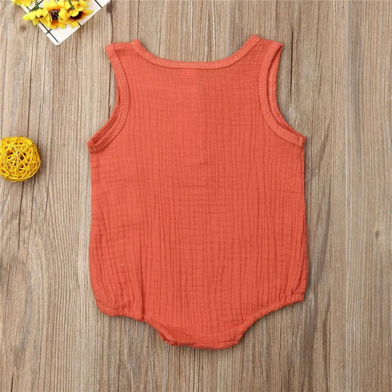 

2019 Infants Baby Boy Girl Button Bodysuit Jumpsuit Summer Clothes Set