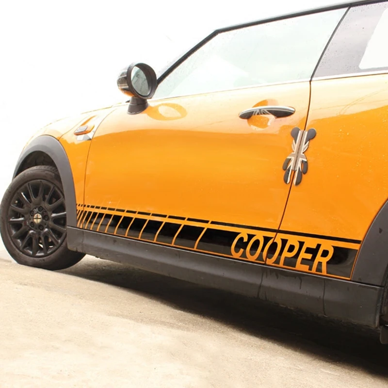 Наклейка на боковую юбку автомобиля с надписью дверью кузовом талией стикер для