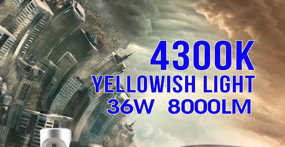 Hlxg 2 шт 12V 3000K 4300K 6500K 8000K H7 H11 H1 H3 H4 Светодиодные Автомобильные фары 8000LM/комплект 36 Вт Авто H8 H9 9005 HB3 9006 24v Led