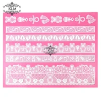 new baby carriage lace silicone mold cake border decorative mold diy baking tools